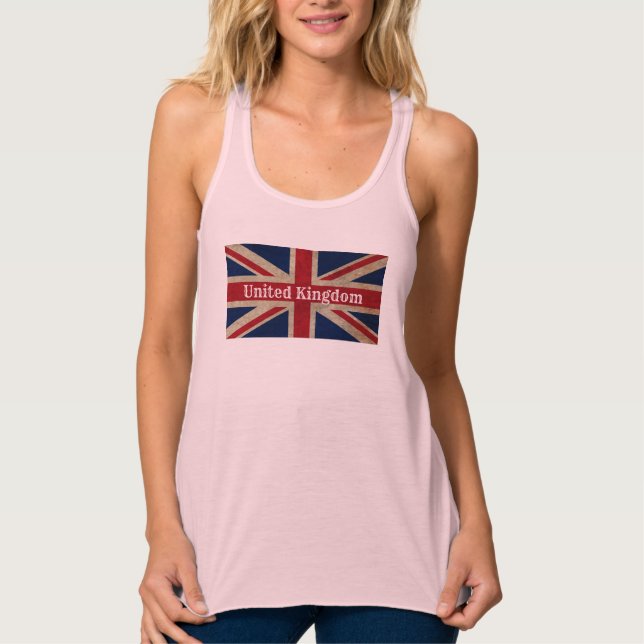 Distressed UK Flag Tank Top (Front)