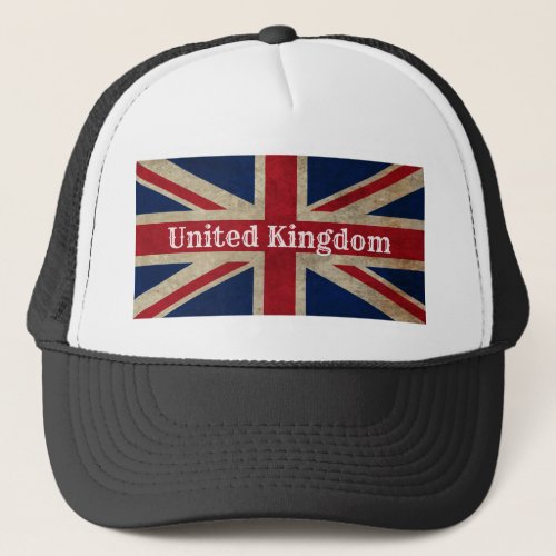 Distressed UK Flag Trucker Hat
