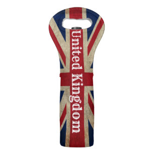 Distressed UK Flag Wine Bag