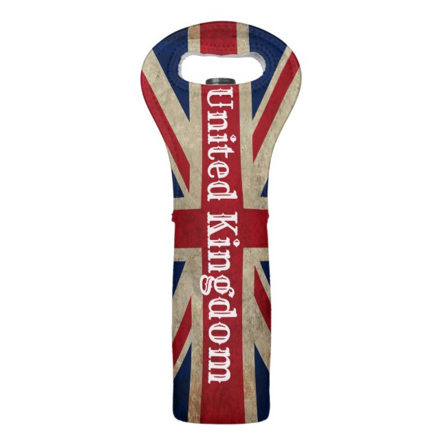 Distressed UK Flag Wine Bag (Front)