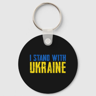 Distressed Ukraine Flag Ukrainian Lovers Ukraine P Keychain