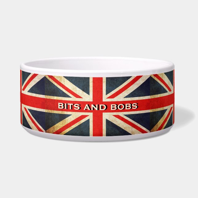 Distressed Union Jack BITS AND BOBS Entry Table Bowl (Front)