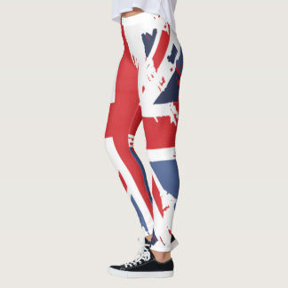 Distressed Union Jack UK Flag Leggings