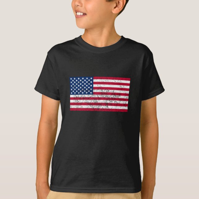 Distressed United States Flag T-Shirt (Front)