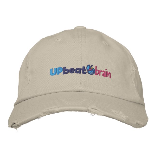 Distressed UpbeatBrain Baseball Hat (Front)