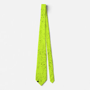 Distressed urban art neon fluid chartreuse addict neck tie