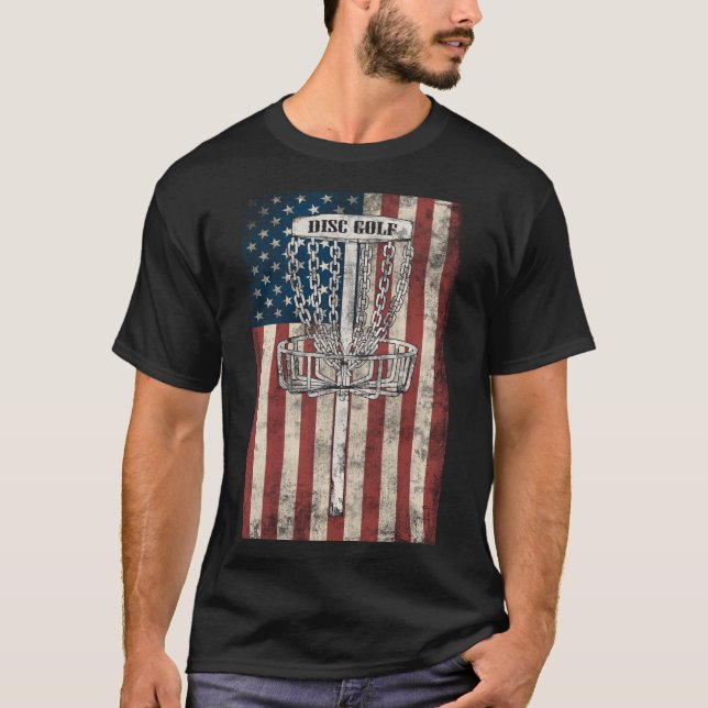 Distressed USA American Flag T-Shirt (Front)