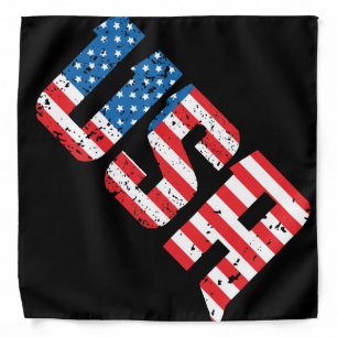Distressed "USA" bandana