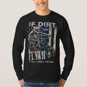 Distressed USA Flag Bike racing Dirt Track Racing T-Shirt
