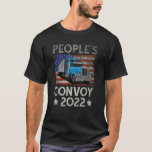 Distressed Usa Flagthe Peoples Convoy America Retr T-Shirt