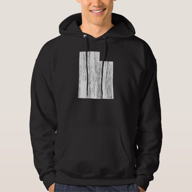 Distressed Utah State Outline Hoodie (Front)