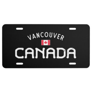 Distressed Vancouver Canada License Plate