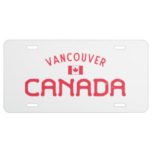 Distressed Vancouver Canada License Plate