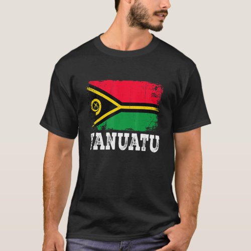 Distressed Vanuatu Flag Men Women Kid Patriotic T_Shirt