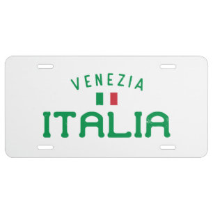 Distressed Venezia Italia (Venice Italy) License Plate