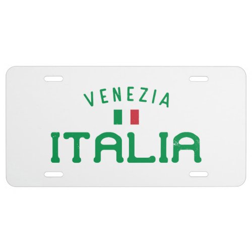 Distressed Venezia Italia Venice Italy License Plate