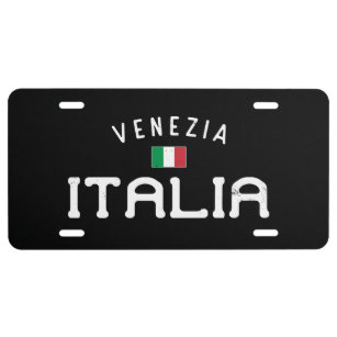 Distressed Venezia Italia (Venice Italy) License Plate