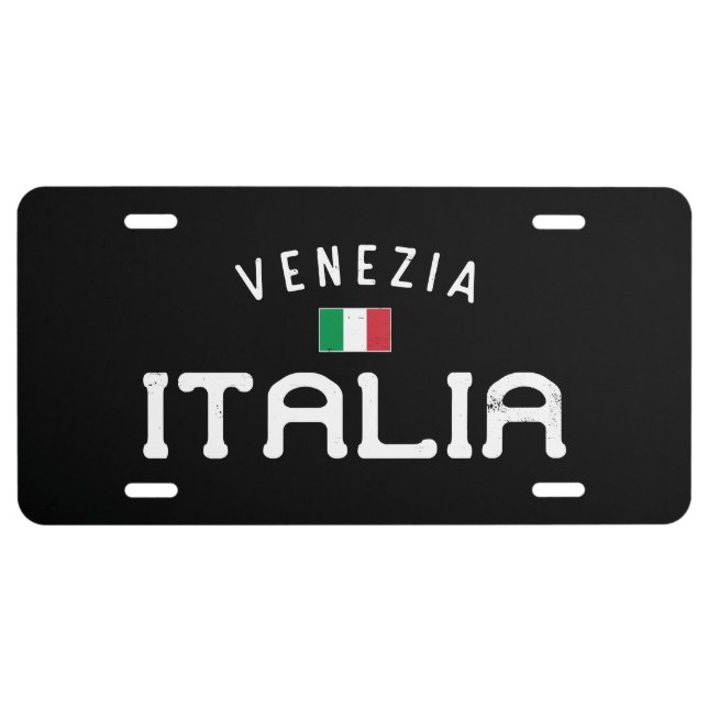 Distressed Venezia Italia (Venice Italy) License Plate (Front)