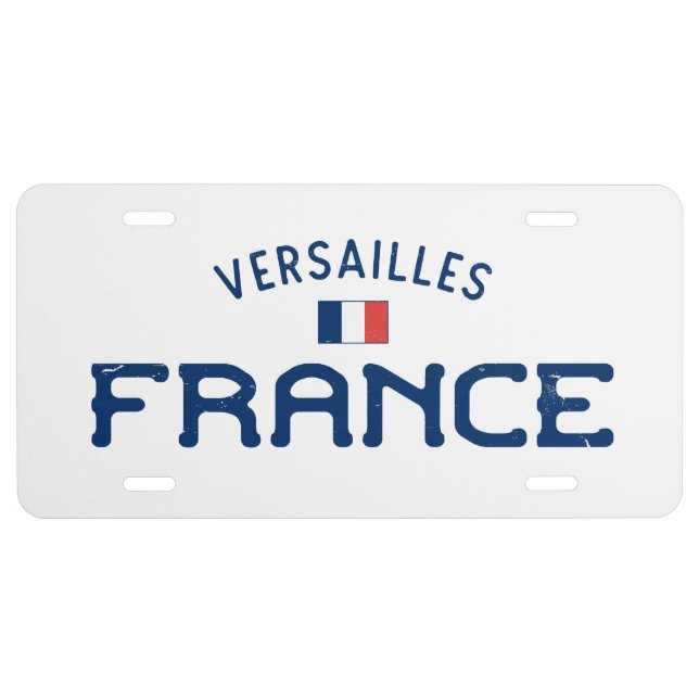 Distressed Versailles France License Plate (Front)