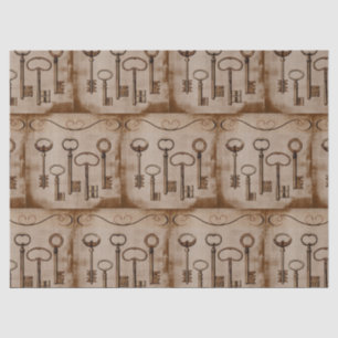 Distressed Victorian Vintage Antique Skeleton Keys Tissue Paper