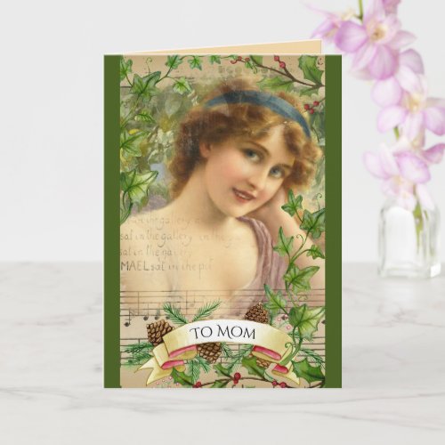Distressed Victorian Woman in the Garden Card