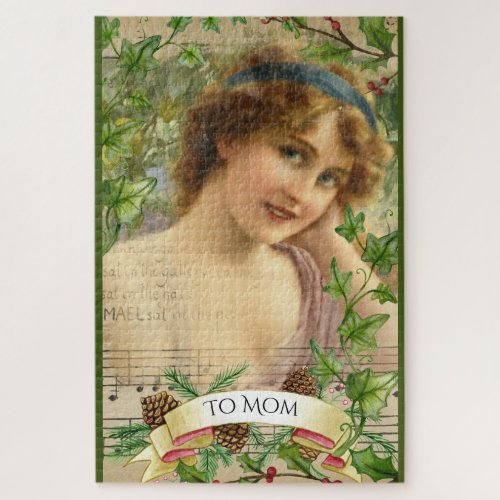 Distressed Victorian Woman in the Garden Jigsaw Puzzle
