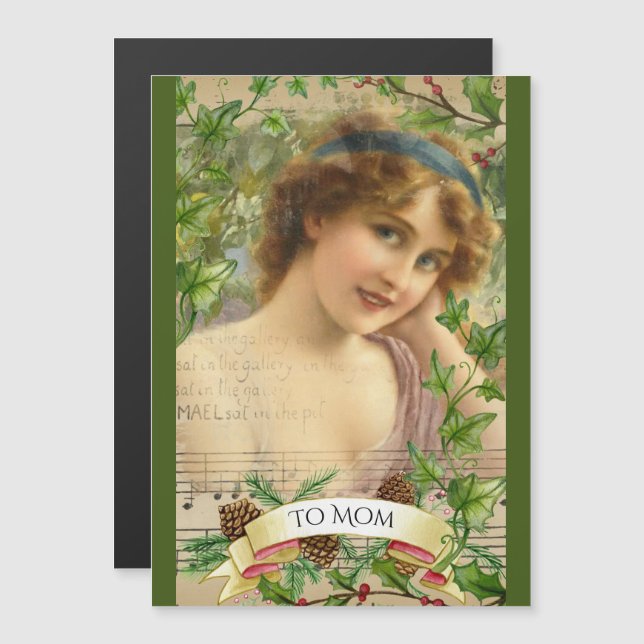 Distressed Victorian Woman in the Garden Magnetic (Front/Back)