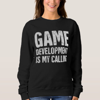 Distressed  Video Game Developer Indie Game Develo Sweatshirt