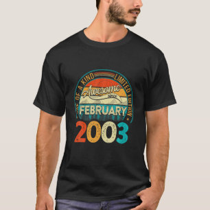 Distressed Vintage Awesome Since February 2003 19 T-Shirt