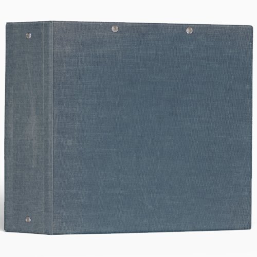 Distressed Vintage Blue Grey Canvas Linen 70s 80s 3 Ring Binder