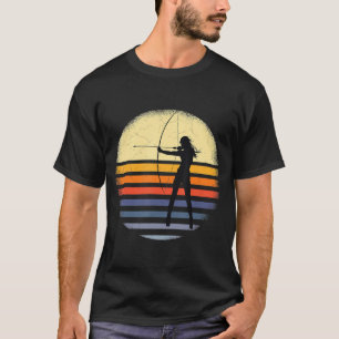 Distressed Vintage Bow Hunting Girl Archery T-Shirt