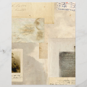 Distressed Vintage Fade Journal Scrapbook Paper