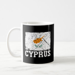 Distressed Vintage Retro Cyprus Flag Patriotic  Coffee Mug