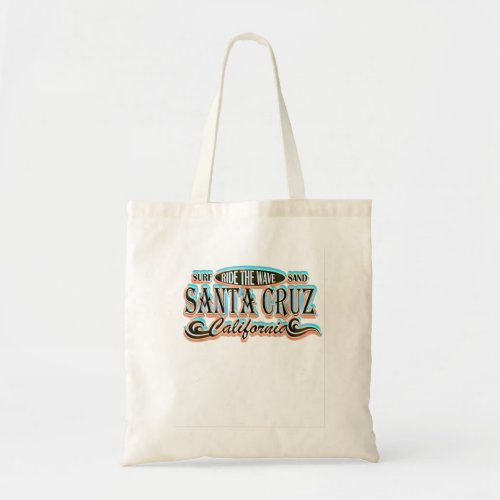 Distressed Vintage Retro Look Santa Cruz Surfing 2 Tote Bag