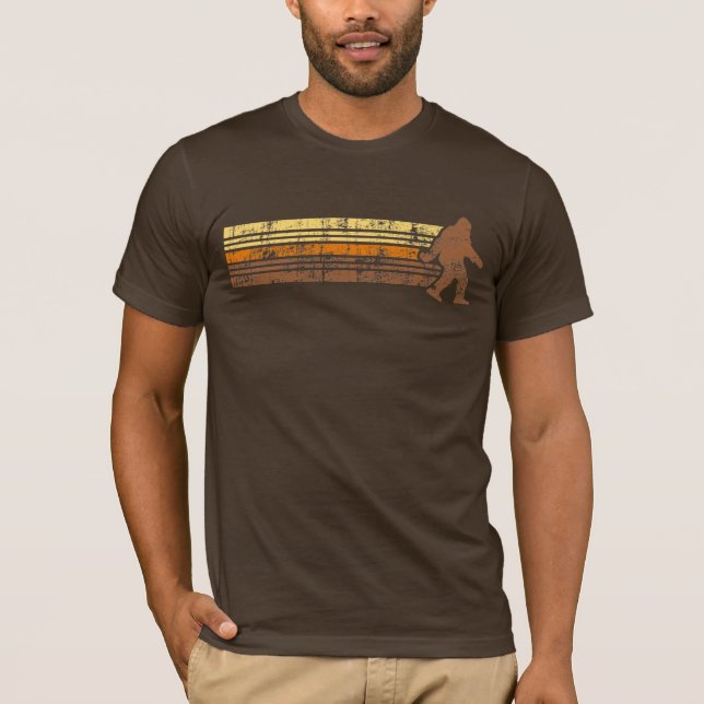 Distressed Vintage Retro Sasquatch Shirt (Front)