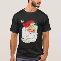 Distressed Vintage Santa Claus Face Old Fashioned 