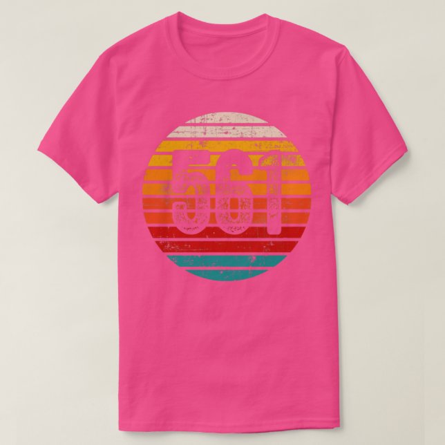 Distressed Vintage Sunset 561 Area Code T-Shirt (Design Front)