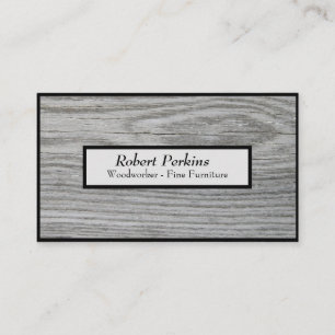 Distressed Vintage Wood Grain Woodworker Business Card