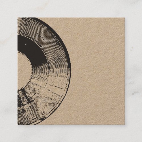 Distressed Vinyl Record Square Business Card