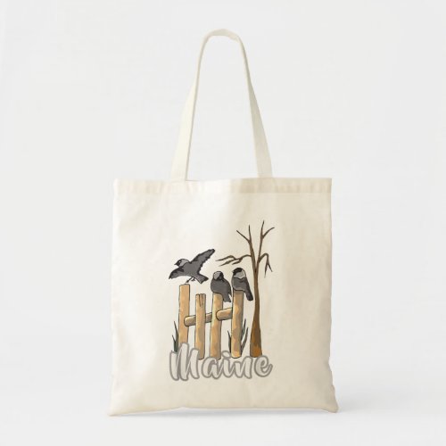 Distressed Visit Maine Vacation Bird Watching Chic Tote Bag