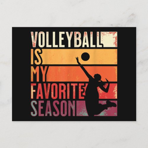 Distressed Volleyball Is My Favorite Season Gift Postcard