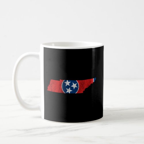 Distressed Volunteer State Tennessee Flag Map Coffee Mug