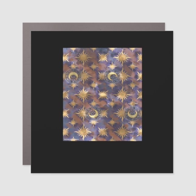 Distressed Whimsigoth Wallpaper Car Magnet (Front)