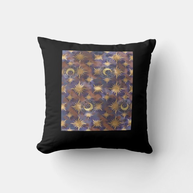 Distressed Whimsigoth Wallpaper Throw Pillow (Front)