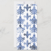 distressed white and royal blue damask pattern (Back)