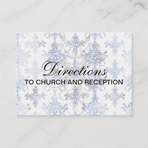 distressed white and royal blue damask pattern business card template