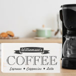 Distressed White Signature Coffee Shop  Wooden Box Sign<br><div class="desc">Introducing my farmhouse black and white wood box sign, a charming replica of a vintage coffee shop sign that can be personalized to make it uniquely yours! It also makes a thoughtful and unforgettable gift for any coffee enthusiast and brings the charm of a cozy coffee shop right into your...</div>