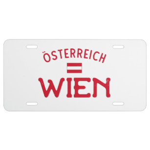 Distressed Wien Osterreich (Vienna Austria) License Plate