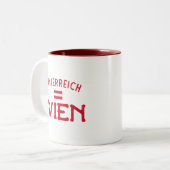 Distressed Wien Osterreich (Vienna Austria) Two-Tone Coffee Mug (Front Left)