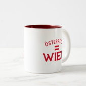Distressed Wien Osterreich (Vienna Austria) Two-Tone Coffee Mug (Front Right)
